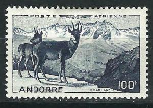 Andorra (French) C1 Y&T PA1 MHR VF 1950 SCV $87.50*