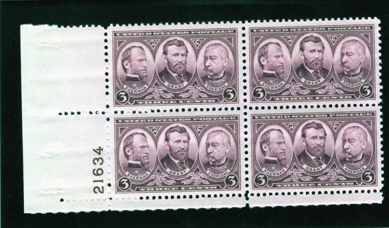 787 Grant, Sheridan & Sherman, MNH LL-PB/4 (#21634)