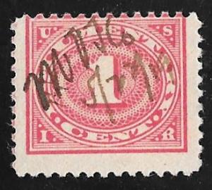 R228 1 cent Rose 1917-33 Series Documentary Stamp used AVG