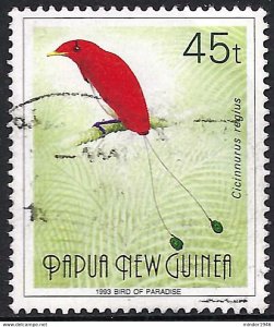 PAPUA NEW GUINEA 1992 45k Multicoloured, Birds of Paradise SG628 FU