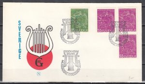 Sweden, Scott cat. 889-891. Abstract Music issue. First day cover. ^