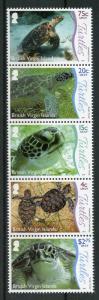 British Virgin Islands BVI Turtles Stamps 2017 MNH Underwater Life Pt 1 5v Strip