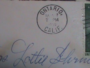 ​UNITED STATES-1958- 64 YEARS OLD COMMERCIAL COVER-LINCOLN STAMPS-USED VF