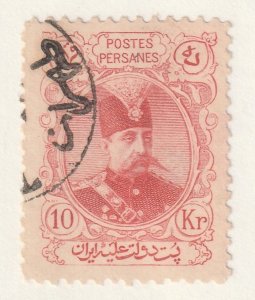 Persia Middle East Stamp Scott#360 Used Hinged 10kr Red Post Mark