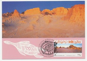 Maximum card Australia 1996 Willandra Lakes - Turtle