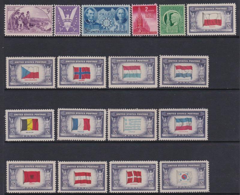 US 1942-43 Year Set MNH