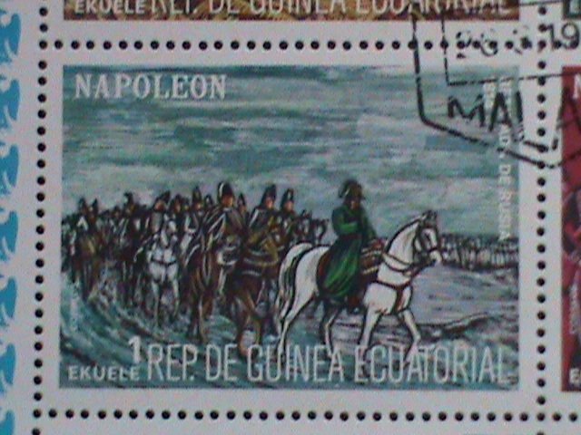 GUINEA EQUATORIAL STAMP- THE STORY OF NAPOLEON CTO-MNH STAMP SHEET  VERY RARE