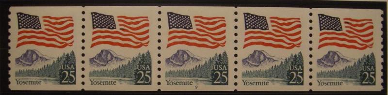 Scott 2280, 25 cent Flag o/ Yosemite, PNC5, #9, MNH Beauty