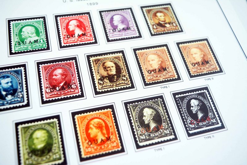 COLOR PRINTED PHILIPPINES [US+JP] 1898-1946 STAMP ALBUM PAGES (60 illust. pages)