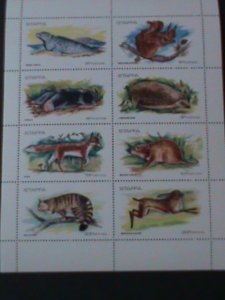 STAFFA -WORLD FAMOUS WILD ANIMALS MNH SHEET VF-EST.VALUE $12 LOWEREST PRICE