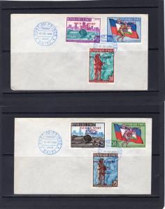 Haiti 1959 Sc#B10/12CB19/21 Sport Surtax for Athletes Set (6)  2 F.D.C.