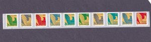 Coil Strip (10) 25c Eagle (03) US 3801b MNH F-VF Scott order With Plate number