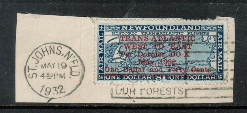 Newfoundland #C12 Very Fine Used On First Day Cover Piece