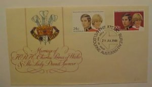 AUSTRALIA FDC 1981 DIANA MARRIAGE MELBOURNE