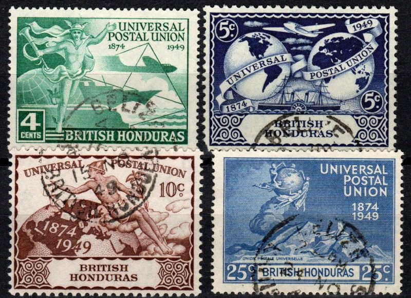 British Honduras #137-40 F-VF Used  CV $6.35 (X1272)