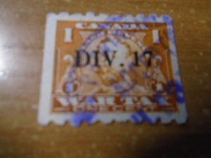 Canada Revenue Stamp  van Dam  #  FWT17a  used