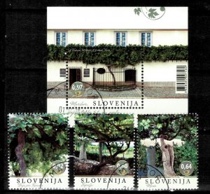 Slovenia 2014 ☀ Flora - Fruits - Wine Grapes set ☀ CTO/Used