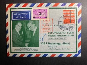 1963 Germany Rocketmail Airmail Cover Hohegeiss to Braunlage Signed