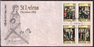 F2257   ST. HELENA   FDC # 424-427         Christmas '84