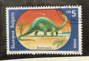 Bulgaria 1990 Scott 3540 used - 5s, Dinosaurs, Brontosaurus