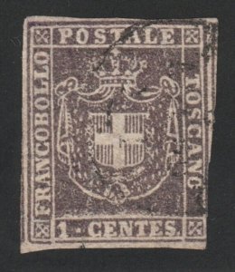 KAPPYSSTAMPS 2789 ITALY TUSCANY SCOTT# 17 3 GOOD MARGINS CATALOG = $1200