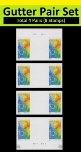 US B5a Breast Cancer imperf NDC vert gutter pair set 4x2 MNH 2014