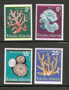 Tokelau 1973 Coral set Mint sc 37 - 40