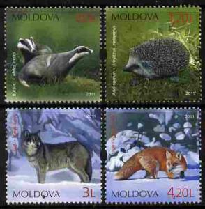 Moldova 2011 Wildlife perf setr of 4 values unmounted mint