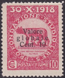 Fiume 1919 Sc 74 MNH** first overprint