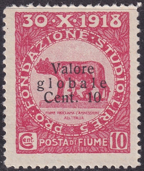 Fiume 1919 Sc 74 MNH** first overprint