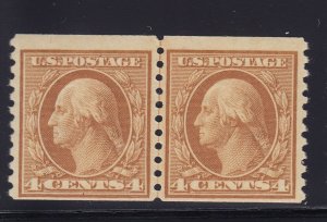 495 Line Pair VF OG mint never hinged with nice colorcv $ 160 ! see pic !
