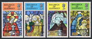 Guernsey 86-89,MNH.Michel 84-87. Christmas 1973.Stained glass Windows.