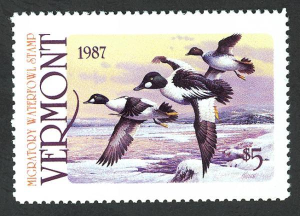 #2, Vermont State Duck stamp, SCV $12