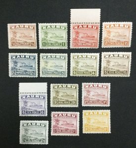 MOMEN: NAURU SG #26B-39B MINT OG 13NH/1H(4d) LOT #194539-3078