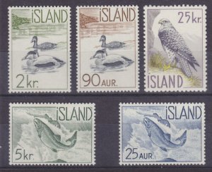 Iceland Sc 319-323 MLH. 1959-60 Animals cplt F-VF