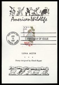 #2293 Luna Moth Reid FDC