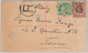 48697  AUSTRALIA Victoria - ADVERTISING AIRMAIL COVER from BIRCHIP to ITALY 1901