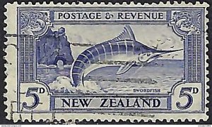 NEW ZEALAND 1942 5d Ultramarine SG584c Used