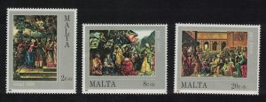 Malta Christmas Paintings 3v 1984 MNH SC#B51-B53 SG#745-747