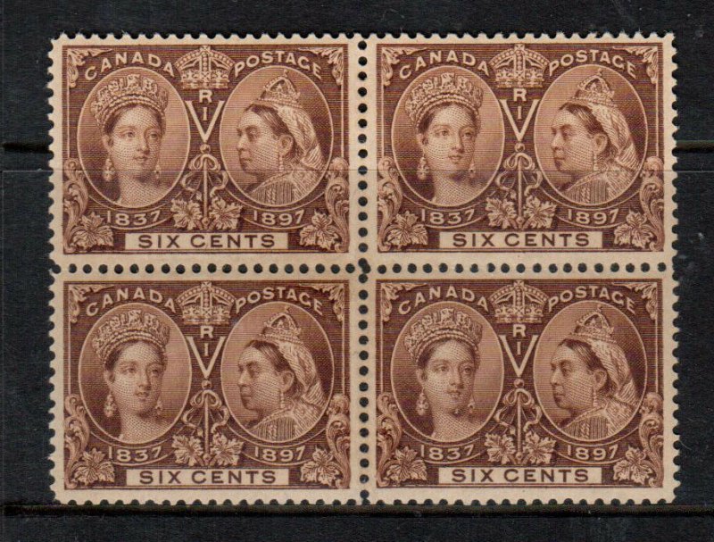 Canada #55 Extra Fine Never Hinged Block **With Certificate**