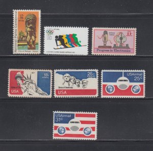 US, C84-C90, 1970'S, MNH, VF, AIRMAIL COLLECTION MINT NH, OG