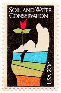 1984 Soil and Water Conservation Single 20c Postage Stamp, Sc#2074, MNH, OG