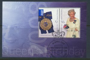 Australia  SC#  2865b  SG MS2990 Used QE II Birthday with fdc see details & scan