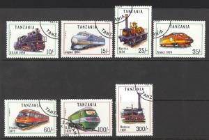 Tanzania Sc# 800-806 Used 1991 Locomotives