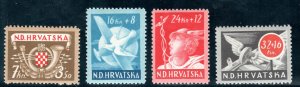 Croatia  #B52-55  Mint H CV $3.60
