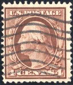 SC#377 4¢ Washington Single (1911) Used