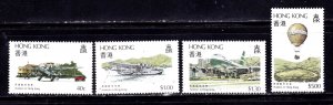 Hong Kong stamps #423 - 426, MNH OG, XF, topicals, air Travel,  CV $15.75