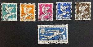 Switzerland, Sc.#210-215, used