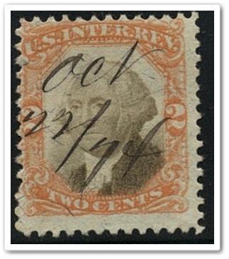 R135 2¢ Third Issue Documentary Stamp (1871-72) Used