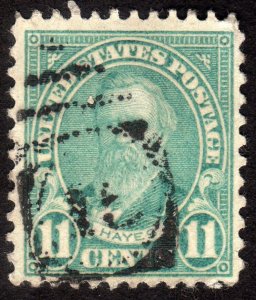1922, US 11c, Rutherford B. Hayes, Used, Sc 563